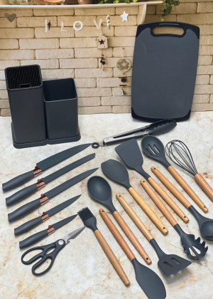 Набор ножей и кухонных принадлежностей 19 предметов 2062673