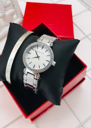 Подарочный набор для женщин часы, браслет + коробка 2104979