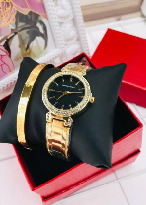 Подарочный набор для женщин часы, браслет + коробка 2104982