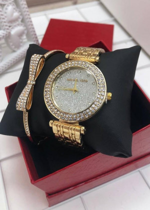 Подарочный набор для женщин часы, браслет + коробка 2104993