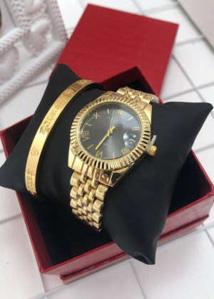 Подарочный набор для женщин часы, браслет + коробка 2130070