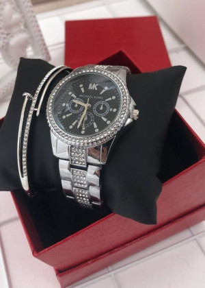 Подарочный набор для женщин часы, браслет + коробка 2130082