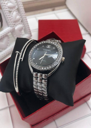 Подарочный набор для женщин часы, браслет + коробка 2130087